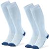 CAMBIVO Calze Compressione Graduata Donna Uomo, 15-20 mmHg, 2 Paia, Gambe Stanche | Calzini Compressione Graduata, Bordo Ampio Stabile, Traspirante, Punta e Tallone Rinforzati, per Lavoro, Viaggio, Sport