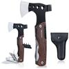 RAXCO Ascia Multiuso, 8 in 1 Utensile Multiuso Tascabile con Cacciavite in Acciaio Inossidabile Adatto per Campeggio, Escursioni e all'aperto