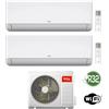 TCL GARANZIA ITALIA Condizionatore Climatizzatore TCL Dual Split Inverter SaveIN F6 9000+9000 BTU Wi-Fi MT1420