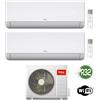 TCL GARANZIA ITALIA Condizionatore Climatizzatore TCL Dual Split Inverter Savein F6 9000+9000 BTU Wi-Fi MT1821