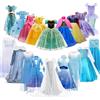 TPMG Costume da principessa per bambini, costume da festa di Elsa, carnevale, bianco, per ragazza, Natale, compleanno, cosplay, Belle, fiocchi di neve