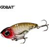 GOBAIT VIB Richiamo Metallo Jig HardBait 7g 10g 15g Cucchiaio Spinner Pittura Laser Occhi 3D Attrezzatura da pesca Forte 3X Ganci Swimbait Pesca Esca