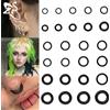 ZS 1 PC 2/4/6/8/10/12G Orecchino a cerchio in acciaio inossidabile Punk di grandi dimensioni Calibri per orecchie Espansore per orecchie Narice Cartilagine Piercing Gioielli