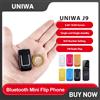 UNIWA J9 Mini Flip Phone con pulsante, Wireless Bluetooth Dialer, FM Magic Voice, vivavoce auricolare 2G Mini telefono per bambini