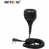 Retevis Altoparlante Microfono con cancellazione del rumore con jack audio da 3,5 mm PTT per Kenwood RT5R H777 per Baofeng UV5R UV82 Walkie Talkie