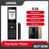 UNIWA X28 Senior Flip cellulare grande pulsante 2G GSM Dual Sim Radio FM tastiera ebraica russa cellulare a conchiglia