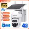 INQMEGA SHIWOJIA 5MP telecamera solare 4G SIM Outdoor 360 ° Wireless WIFI solare telecamere di sicurezza PTZ alimentate a batteria PIR Night Vision Video