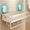 YUNJIEYA Non è necessario perforare lo scaffale per il bagno con ventosa, scaffale per l'organizzazione a parete, scaffale per cosmetici, scaffale per la cucina
