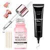 Makartt Colla per Unghie Makartt, Adesivo Solido per Unghie Finte, Solvente Delicato Senza Acetone per Colla UV per Unghie