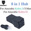 BEGRINT Hub 8 in 1, hub per filamenti in 8 colori, compatibile con le stampanti 3D ANYCUBIC Kobra S1 / Kobra 3 Max / Kobra 3, accessori e ricambi.