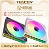TEUCER Prism4 Ventola 140MM 5V 3PIN ARGB 12V 4PIN PWM 1500RPM Ad alte prestazioni Alto volume d'aria Shock in silicone Design stabile e silenzioso