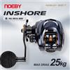 Noeby Inshore Mulinello da pesca Baitcasting 25 kg Max Drag Full Metal Body 6.31 Rapporto posteriore Big Game Mulinelli da pesca in acqua salata