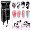 Makartt Gel 3D per Nail Art - Gel Modellante Trasparente e Nero per Design Unghie in Rilievo Fai-da-Te - Colla per Unghie in Tubetto Facile da Spremere Senza Residui