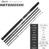 NOEBY Canna da Pesca Noeby Beast Travel Shore Jigging in 5 Sezioni, 2.9m, Drag 14kg, Lure 150g, Set Fuji, Canna da Spinning per Pesca dalla Riva
