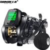 SAMOLLA Mulinello da pesca elettronico SAMOLLA, mulinello da baitcasting impermeabile per barca da pesca sul ghiaccio in acque profonde Pesca al gatto in acqua salata con ricarica USB