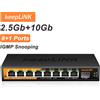 KeepLiNK KP-9000-9XHML-X Switch di Rete a 9 Porte Gestito via Web | 8 X 2.5Gb RJ45 + 1 X 10Gb SFP+ per Uplink con IGMP Snooping