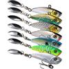 GOBAIT Esca Metallica VIB 8g 11g 21g, Spinnerbait, Esca Dura con Occhi 3D, Jig per Lanci Lunghi per la Pesca di Bass e Trota, 1-7 Pezzi, Attrezzatura da Pesca