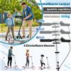 Y-RAIN Monopattino Pieghevole per Adulti Y-RAIN, Altezza Regolabile e Ruote LED Lampeggianti, Chiusura con Un Clic, Facile da Trasportare per Spostamenti all'Aperto