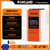 POWLAND Inverter Solare Ibrido POWLAND 5KW Off-Grid, Inverter MPPT a Onda Sinusoidale Pura 24V 230V 100A, Caricatore Solare per Fotovoltaico 500VDC