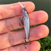 GOBAIT Minnow Affondante 1.5g 4cm Esca Dura con Occhi 3D, Wobbler con Ancorette, Scatola Attrezzatura da Pesca, Esca per Bass e Trota, 1-5 Pezzi, Jerkbait