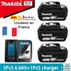 Makita Spedito dalla Francia, batteria ricaricabile originale, 18V 6.0ah Paddock, ricambio per Makita bl1830b bl1840b bl1850 bl1860b bl1890
