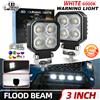 CO LIGHT Barra LED Quadrata da 3 Pollici 30000LM, Faro da Lavoro 12V 24V, Luce per Auto e Camion, Faro Antinebbia per Uso Fuoristrada, ATV, SUV, Trattore
