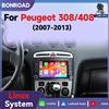 BONROAD Autoradio Multimediale da 7 Pollici con Linux, Wireless Carplay e Android Auto per Peugeot 308 408 Sedan SW CC RCZ 308 408 2007-2013, Radio Linux con Mirrorlink, Youtube, Bluetooth, DSP, RDS,
