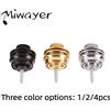 Miwayer 1/2/4 Pezzi Bloccacinghia per Chitarra Nero/Oro/Argento, Chiusura di Sicurezza a Testa Rotonda con Blocchi in Silicone per Chitarra, Basso, Ukulele
