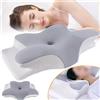 NONE Cuscino per Dormire, Cuscino Cervicale Ortopedico, Cuscino Ergonomico in Memory Foam per Chi Dorme su un Fianco, Schiena o Stomaco