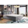 TRADA Matrimoniale con Contenitore 200x200 cm e Materasso Bonell - ROYAL - Letto Elegante con Topper 5 cm - Grigio