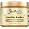 Shea Moisture SheaMoisture Balsamo Leave-In Strengthen & Restore con Olio di Ricino Nero Giamaicano e Burro di Karité - Balsamo per capelli trattati e sfibrati, senza solfati - 1 x 431 ml