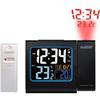 La Crosse Technology Sveglia radiocomandata La Crosse Technology WT552-BLA, con proiezione in rosso, display LCD a colori, temperatura interna ed esterna, nero