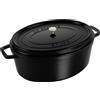 STAUB Cocotte, teglia in ghisa con coperchio, 33 cm, 6,7 litri, ovale, adatta a tutti i tipi di fornelli