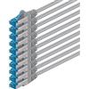 1ATTACK.DE Cavo LAN Gigabit CAT6 di 1aTTack.de - 10 unità, lunghezza 1,5 metri, velocità 1000 Mbit/s - connettori RJ45, colore grigio