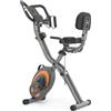 Selius Cyclette pieghevole - Resistenza magnetica a 12 livelli - Acciaio al carbonio - Con elastici per l'allenamento delle braccia e display LCD
