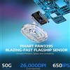 RCHobbyOnline Mouse da gaming Attack Shark X3, 49g, sensore PAW3395, 26000 DPI, tri-modal wireless, colore arancione