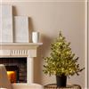 EDG Enzo De Gasperi Albero di Natale Pino Argentato 90x85cm 240 LED Realistico Natural 835 Rami