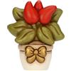 THUN, Alberello di Peperoncini in Ceramica Decorata a Mano, Idea Regalo, 8.3 x 5.8 x 10 cm h