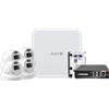 Ajax KITNVR108B Kit videosorveglianza IP 8 canali 4 telecamere Turret 4 MP PoE HDD 1 TB