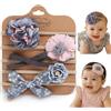OULYMORE 5 PCS Baby Headbands for Girls, Soft Nylon Stretchy Baby Hair Bows, Newborn Infant Toddler Headband Set, Boutique Floral Hair Accessories, Baby Styling And Photography (Dusty Lavender)