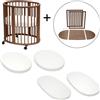 Stokke Sleepi Kit Completo Culla e Lettino - Warm Brown - White