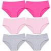 Ellepi Confezione 6 Slip Bambina in Morbido Cotone | Assortimento Bianco o Colorato