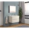 Savini Mobile Bagno Sospeso Easy80 colore Rovere Ghiaccio