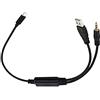 Qkansiw Connettore di ingresso ausiliario per auto, cavo AUX stereo da 3,5 mm, interfaccia compatibile con 1 3 5 serie X6 Z4 e39 e85 Y cavo per 14 Pro 13 12 11 Pro Max X X 8 7 7 Plus 6 6S Plus (A)