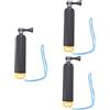 Uonlytech 3pezzi Stick Galleggiante Maneggevole Per Fotocamera Impugnatura Per Immersioni Design e Giallo Accessorio Per Fotocamere Subacquee e Sport Acquatici