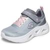 Skechers Bambine e Ragazze Sola Glow 2.0 Dazzle Steps Scarpe da Ginnastica, Light Gray Textile/Synthetic/Multi Trim