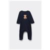 Tezenis Tutina Bebè Manica Lunga 100% Cotone Con Piedino Blu
