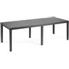 PROGARDEN - Tavolo da giardino allungabile rattan antracite Queen - h72x150/220x90 cm