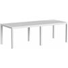 PROGARDEN - Tavolo da giardino allungabile rattan bianco Queen - h72x150/220x90 cm