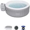 BESTWAY - Spa Idromassaggio Lay-Z-Spa St. Lucia AirJet 3 Posti Grigio chiaro - altezza 66 cm diametro 170 cm